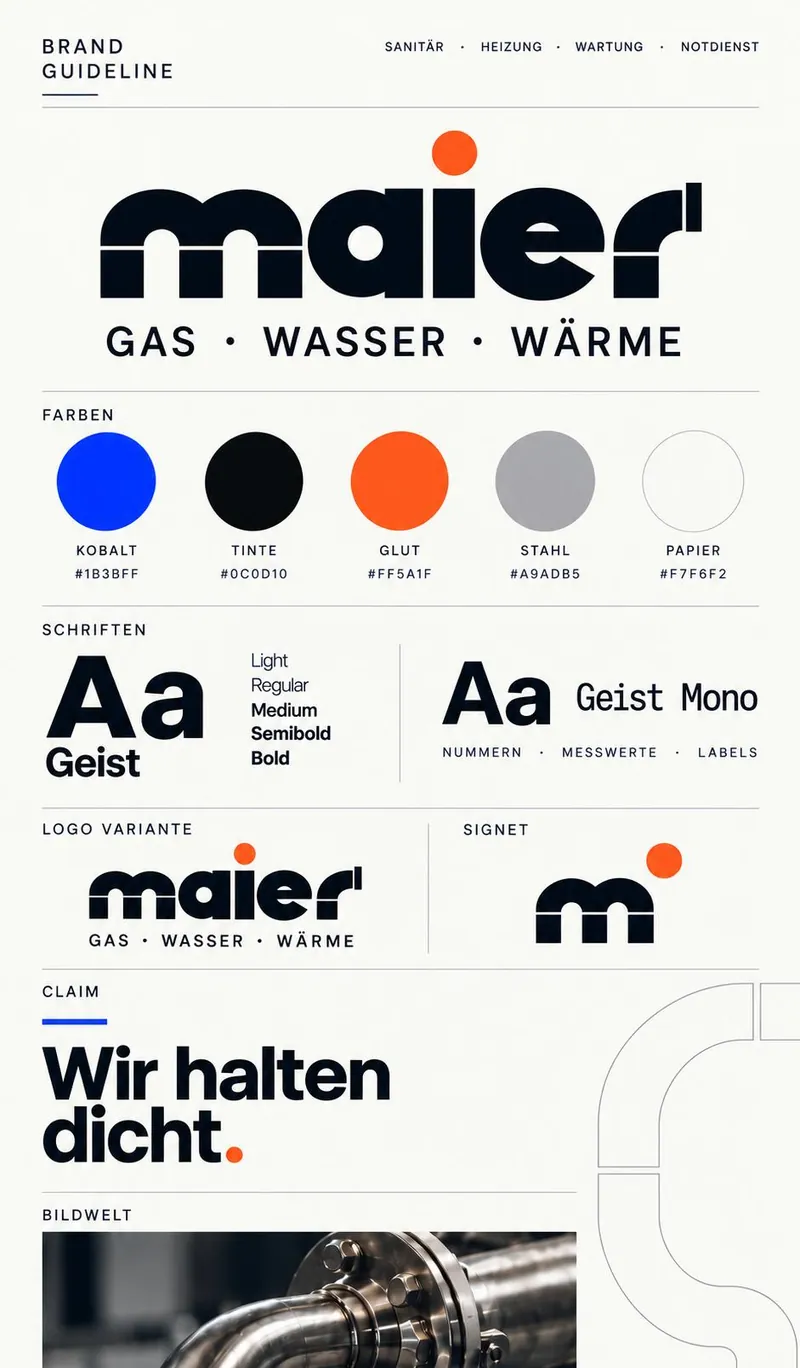 Beispiel · Logo und Branding